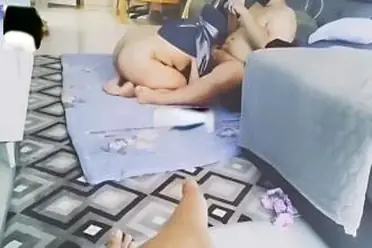 Tante Jilbab Biru Mata Di Tutup